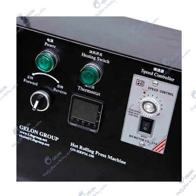 Batterijelektrode Hete Rolling Persmachine 100mm Breedte voor Batterij de Machine van het Productieonderzoek